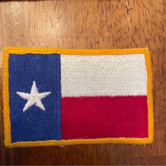 5 VTG Texas Flag Sew On Patches Appliqués 3.25”x2.25” Red White Blue 5:3 Gift - Picture 4 of 10